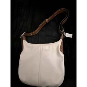 Vintage shoulder / crossbody white Coach bag